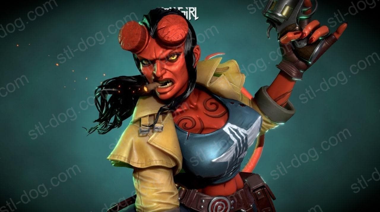 地狱男爵(女孩)(Hellgirl) 3D打印图纸